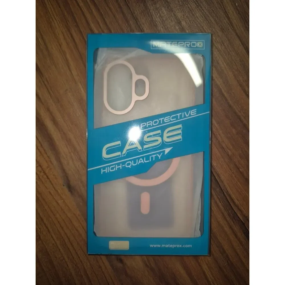 MATEPROX Magnetic Pink Clear iPhone 16 Case MagSafe 6.1